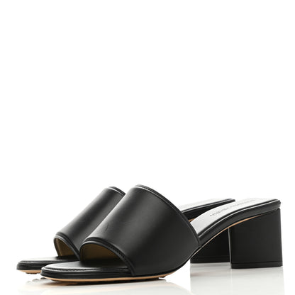 Bottega Veneta Vienna Calfskin The Band Mule Sandals 38 Black 3 of 7