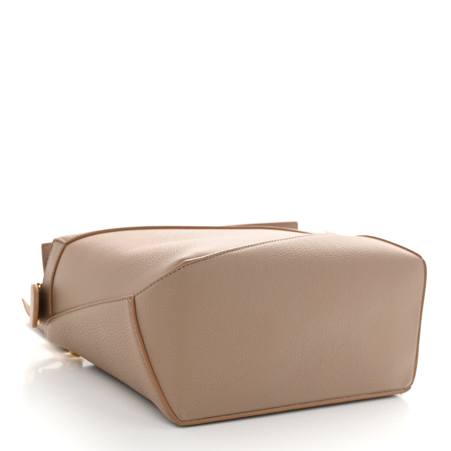 Grained Calfskin Small Puzzle Edge Bag Sand