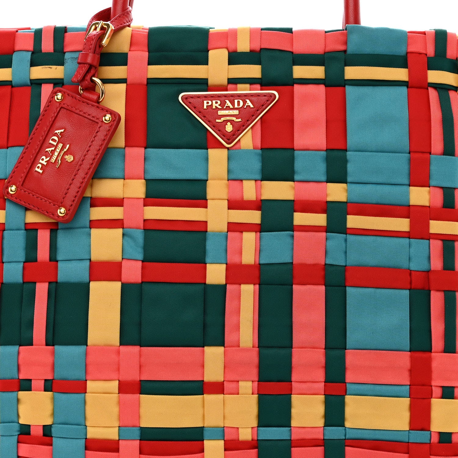 Prada Tessuto Nylon Weave Shopping Tote Multicolor 8 of 11