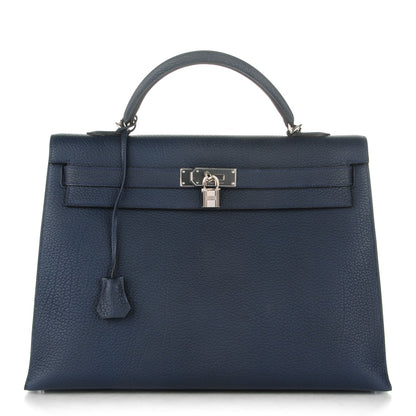Hermes Fjord Kelly Sellier 40 Bleu Abysse 1 of 25