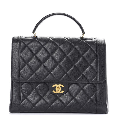 Chanel Caviar Quilted Jumbo Kelly Flap Black 1 of 9