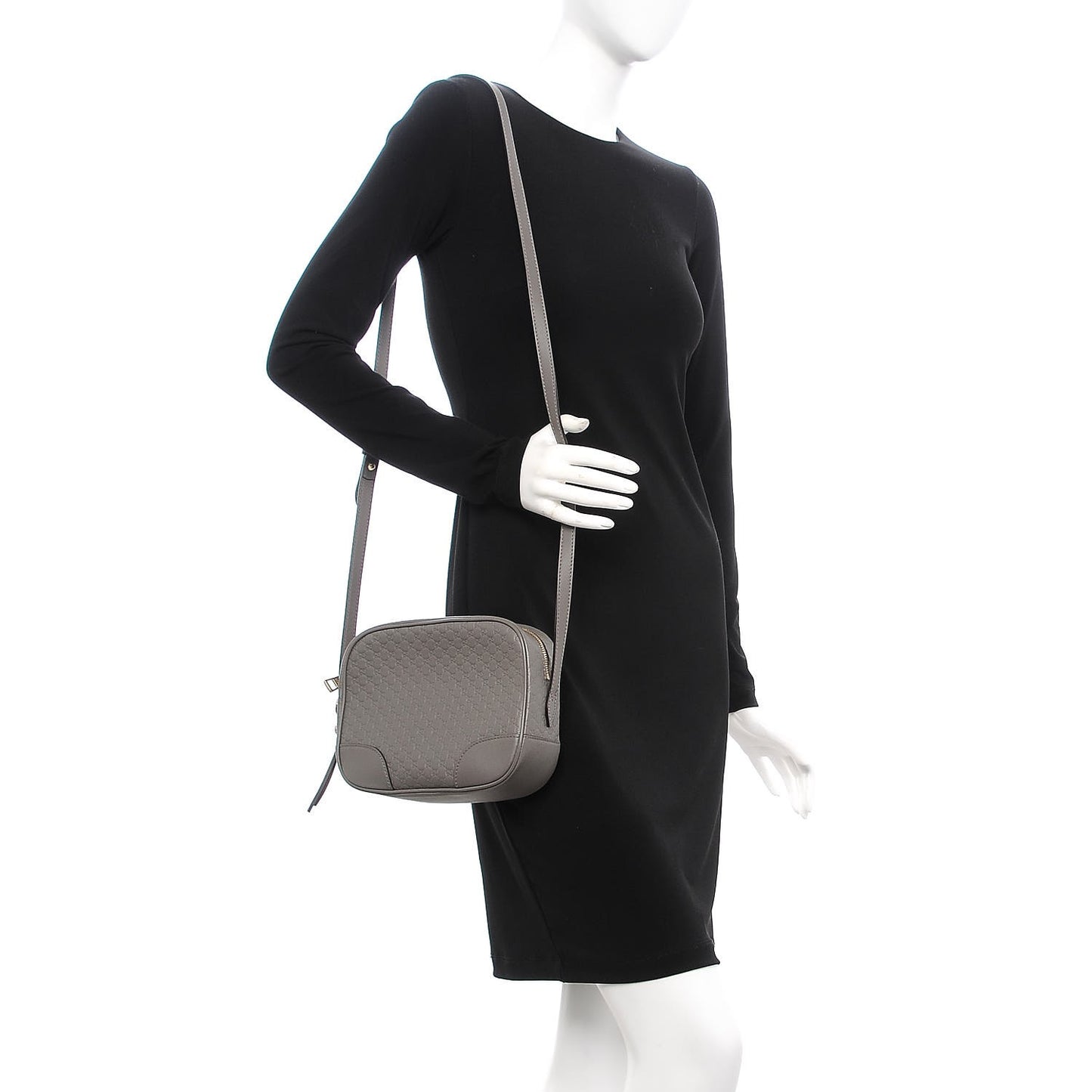 Microguccissima Mini Bree Messenger Bag Grey