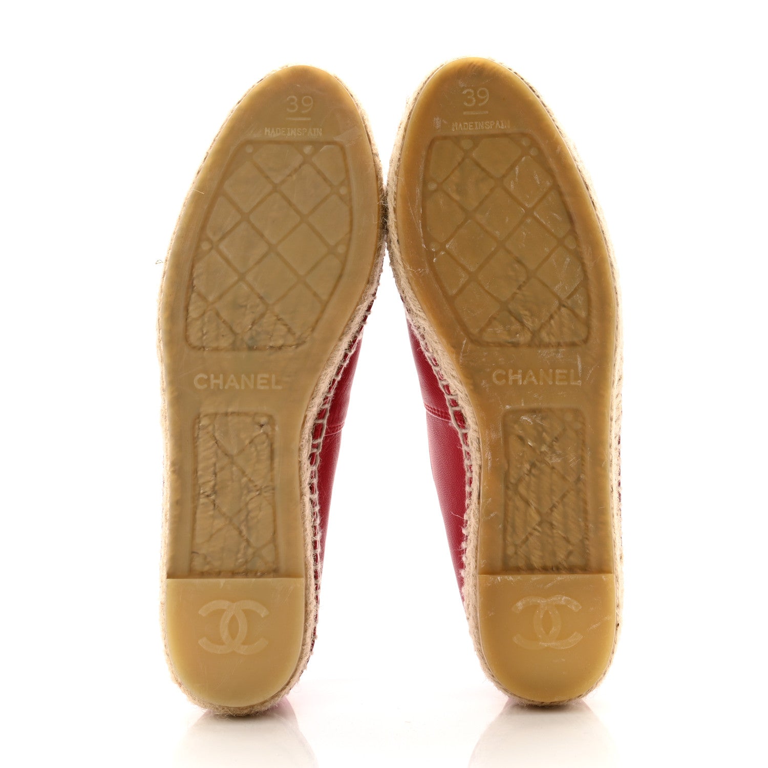 Chanel Lambskin CC Espadrilles 39 Red 5 of 11