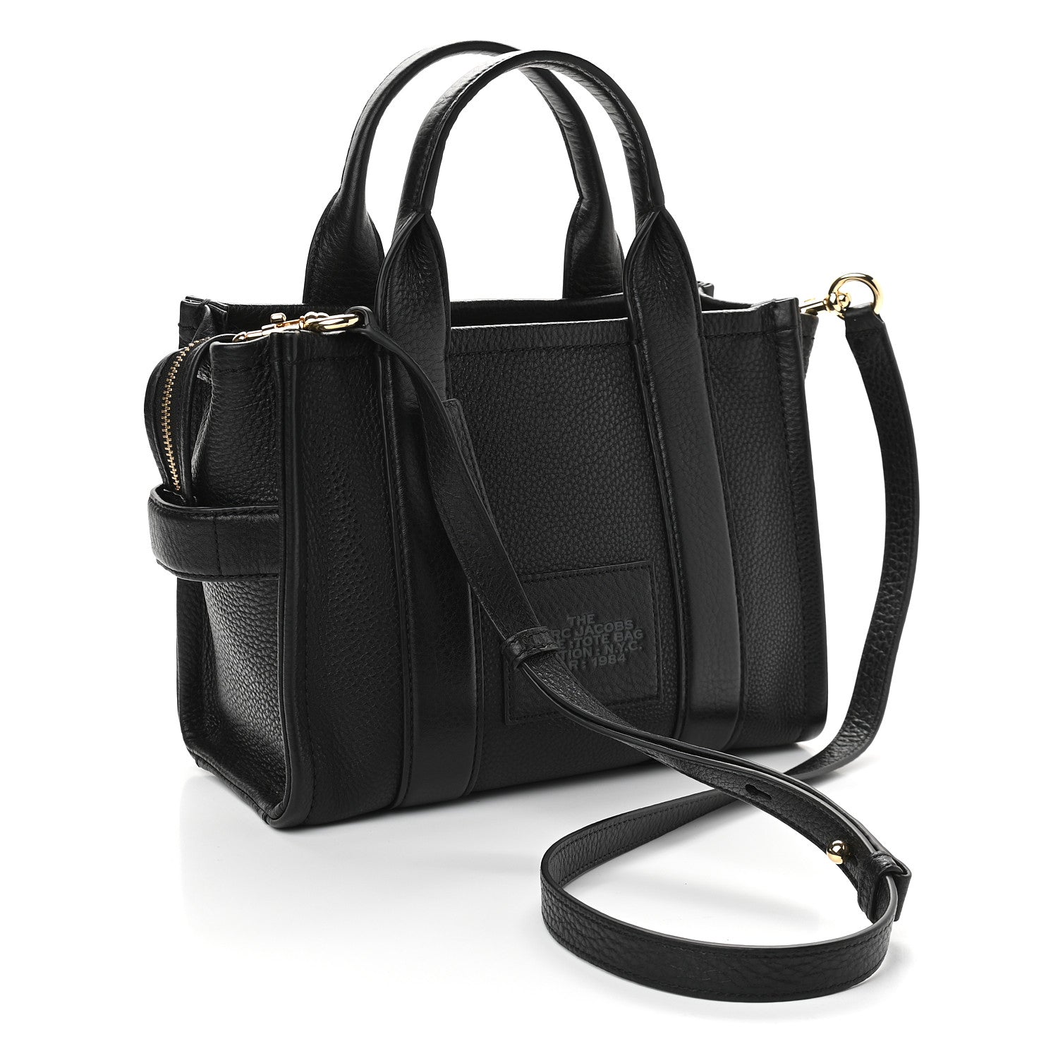 Marc Jacobs Grained Calfskin Small The Tote Bag Black 3 of 10