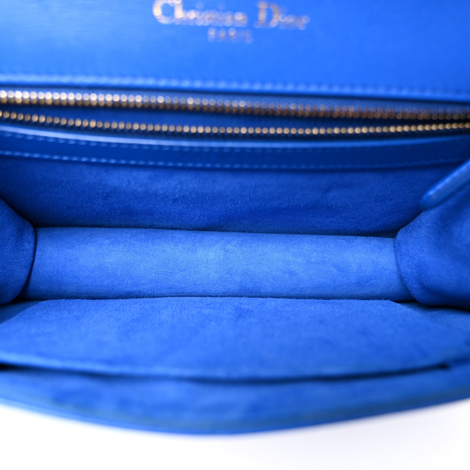 Christian Dior Lambskin Studded Medium Diorama Flap Bag Blue 5 of 12