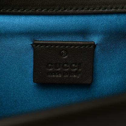Gucci Velvet Moon Calfskin Crystal GG Monogram Small Dionysus Shoulder Bag Dark Olive Rose Gold 6 of 13