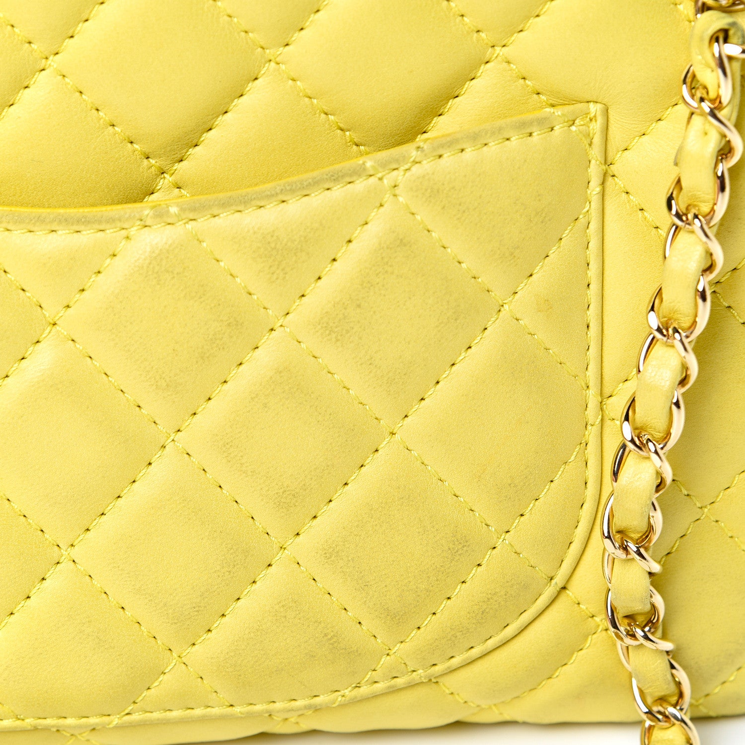 Chanel Calfskin Reissue Medium Camera Case Yellow 14 of 16