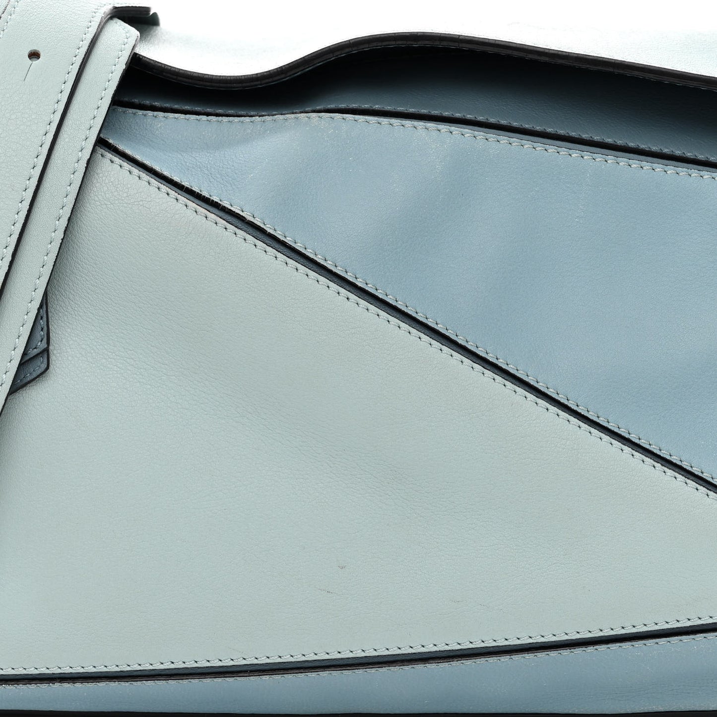 Calfskin Medium Puzzle Bag Aqua