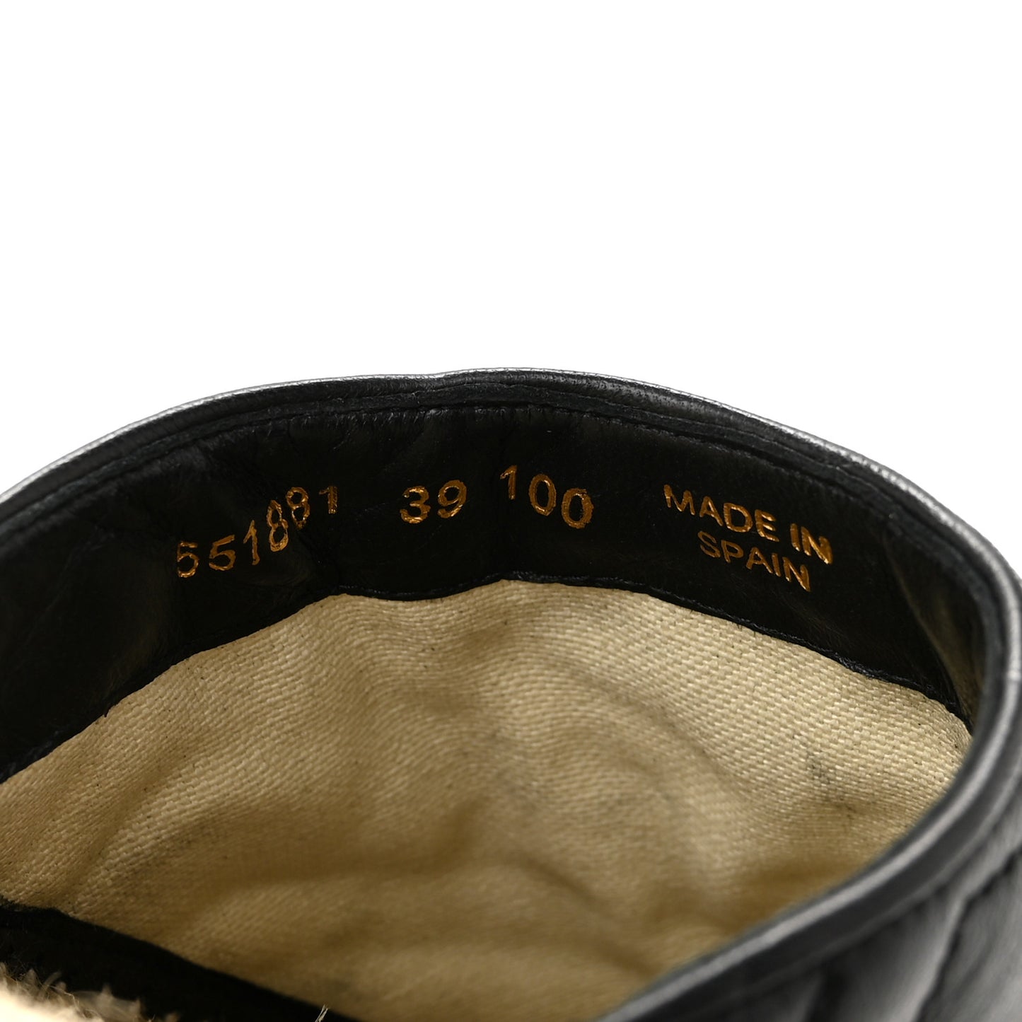 Nappa Matelasse GG Marmont Espadrille Slippers 39 Black
