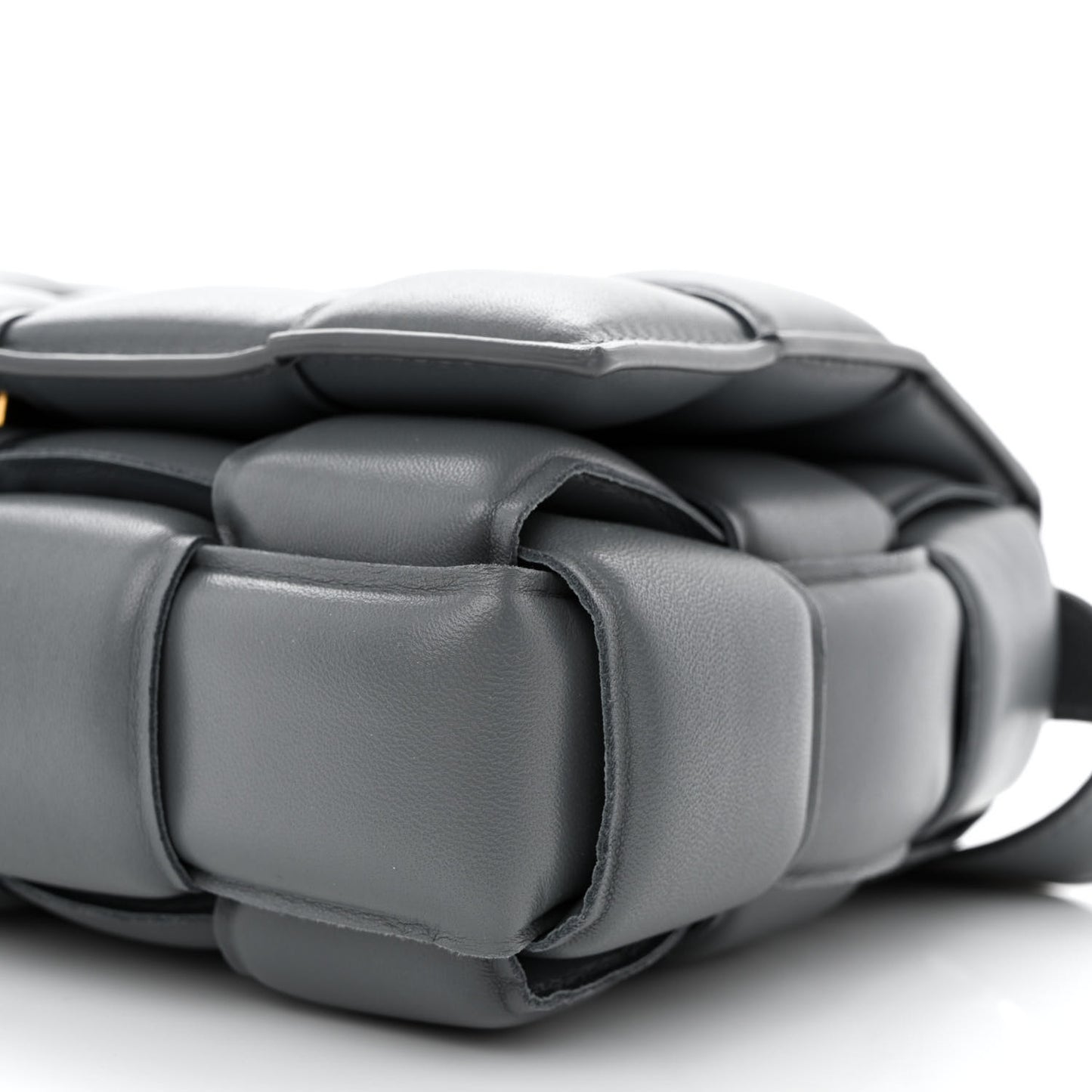 Nappa Maxi Intreccio Padded Cassette Crossbody Bag Thunder