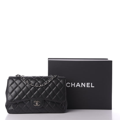 Chanel Caviar Quilted Jumbo Single Flap Black 10 of 10