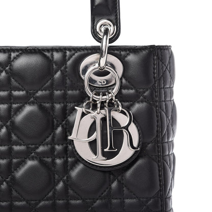 Christian Dior Lambskin Cannage Small Lucky Badges My Lady Dior Black 9 of 9