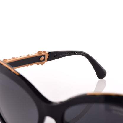 Chanel Polarized Bijou Cat Eye Sunglasses 5354 Black 6 of 9