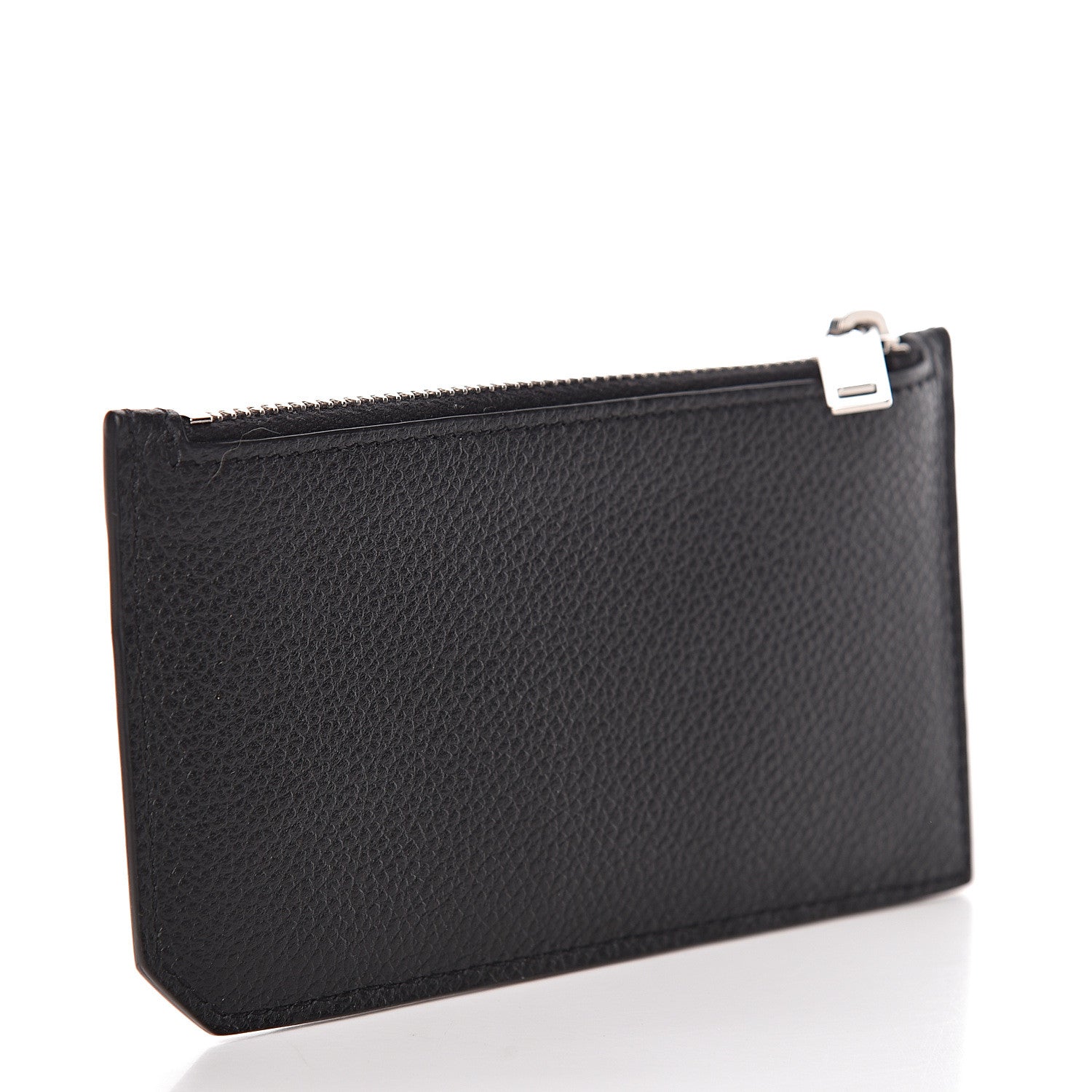 Saint Laurent Grained Calfskin 5 Fragments Zip Pouch Card Holder Black 3 of 7