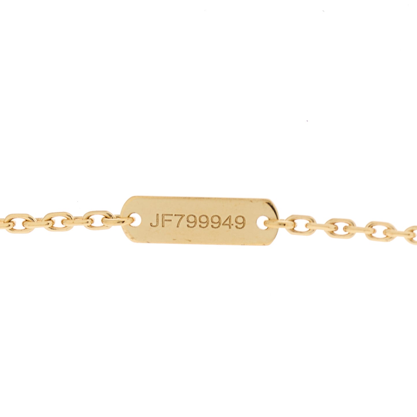 18K Yellow Gold Guilloche Vintage Alhambra Pendant Necklace