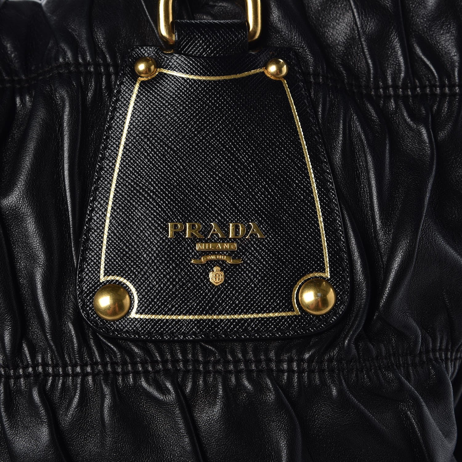 Prada Nappa Gaufre Antik Tote Black 8 of 12
