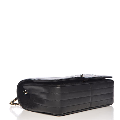 Chanel Calfskin Chevron Quilted Statement Flap Black 4 of 11