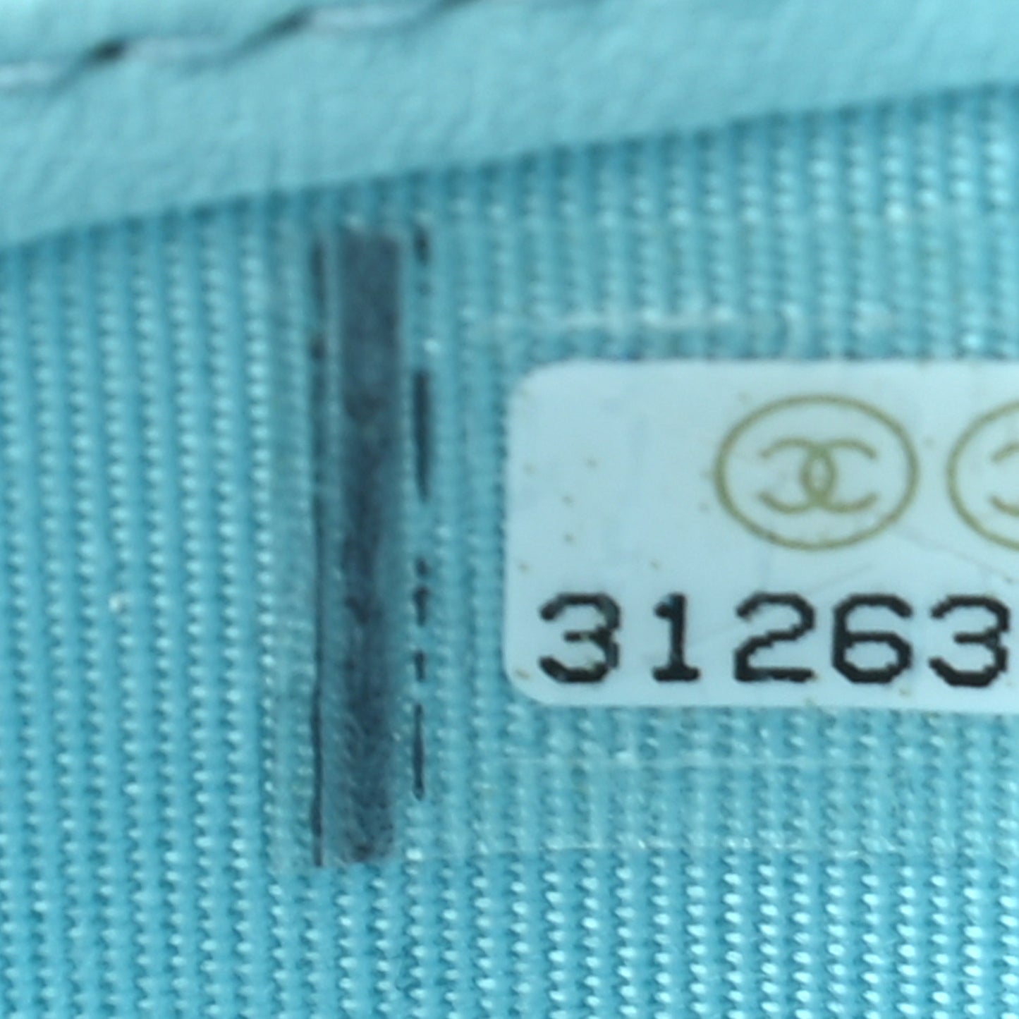 Lambskin Quilted Card Holder Light Blue