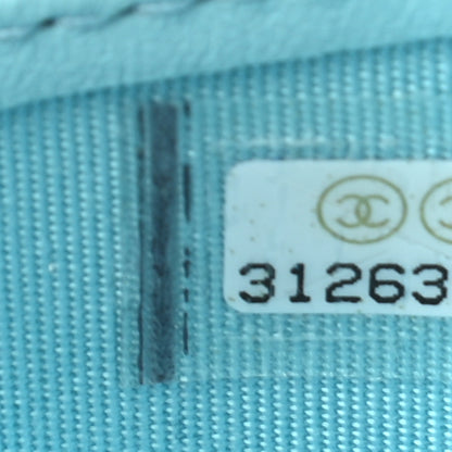 Chanel Lambskin Quilted Card Holder Light Blue 8 of 8