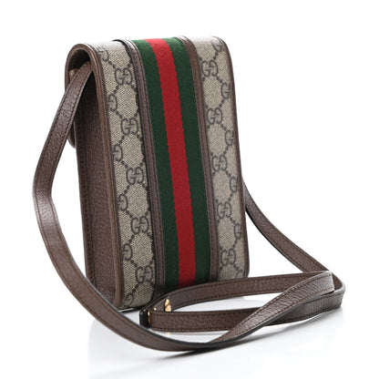 Gucci GG Supreme Monogram Web Mini Ophidia Crossbody Bag Beige New Acero 3 of 11