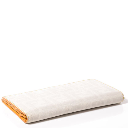 Fendi Zucca Spalmati Vitello Elite Continental Wallet White 4 of 10