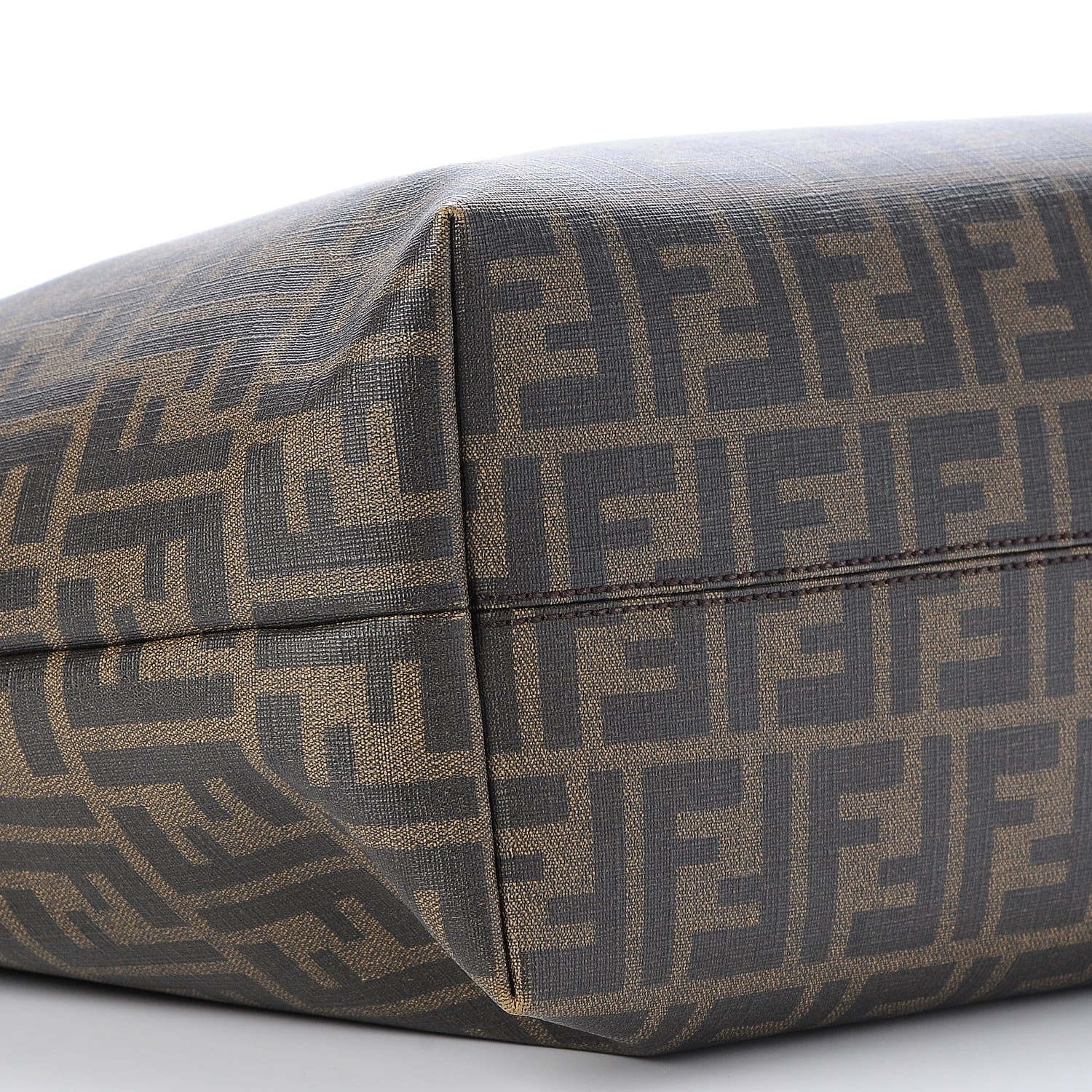 Fendi Zucca Spalmati Embroidered Large Roll Tote Tobacco Multicolor 8 of 9