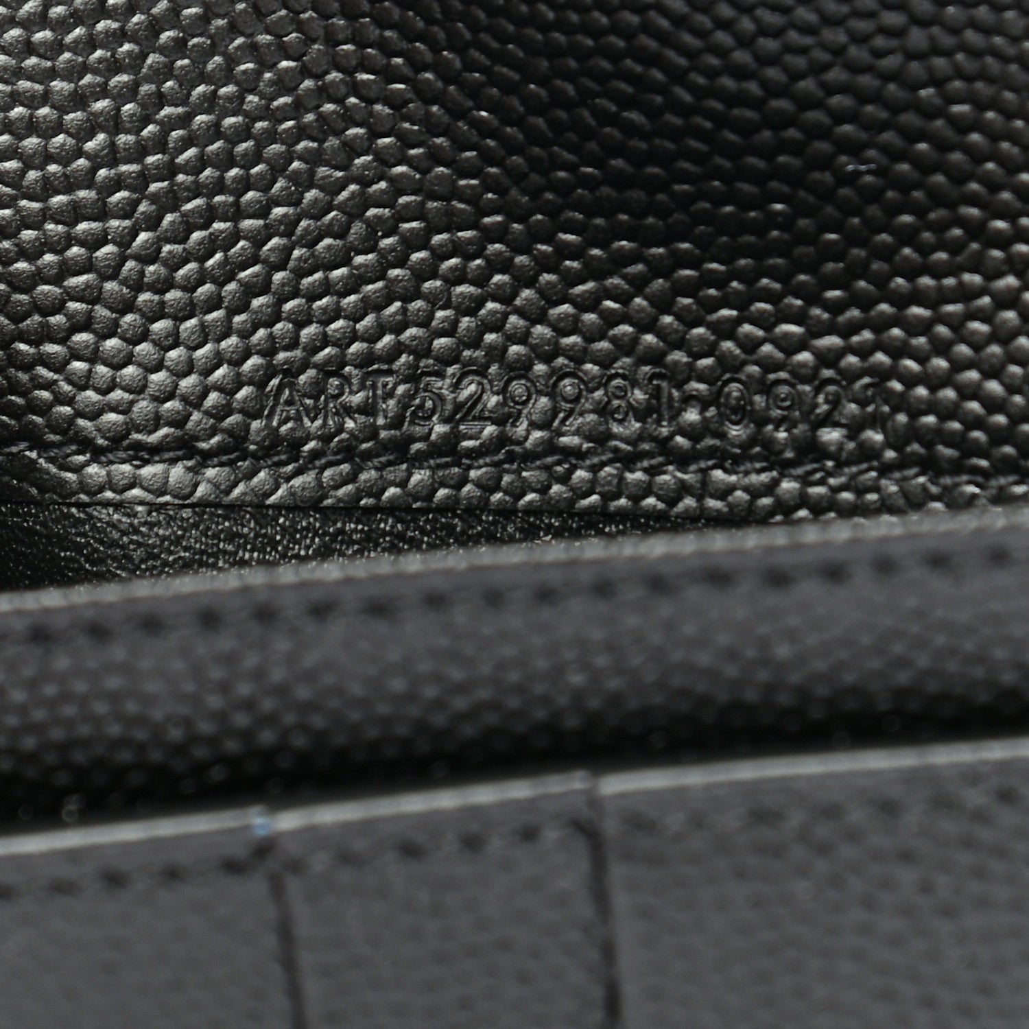 Saint Laurent Grain De Poudre Tiny Monogram Continental Wallet Black 7 of 7