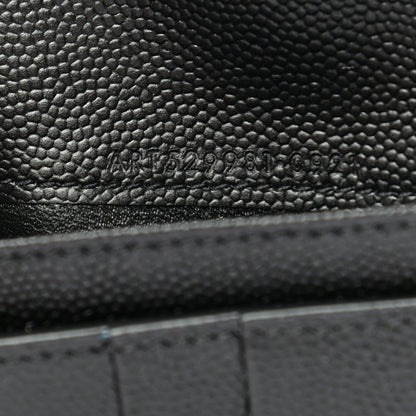 Saint Laurent Grain De Poudre Tiny Monogram Continental Wallet Black 7 of 7