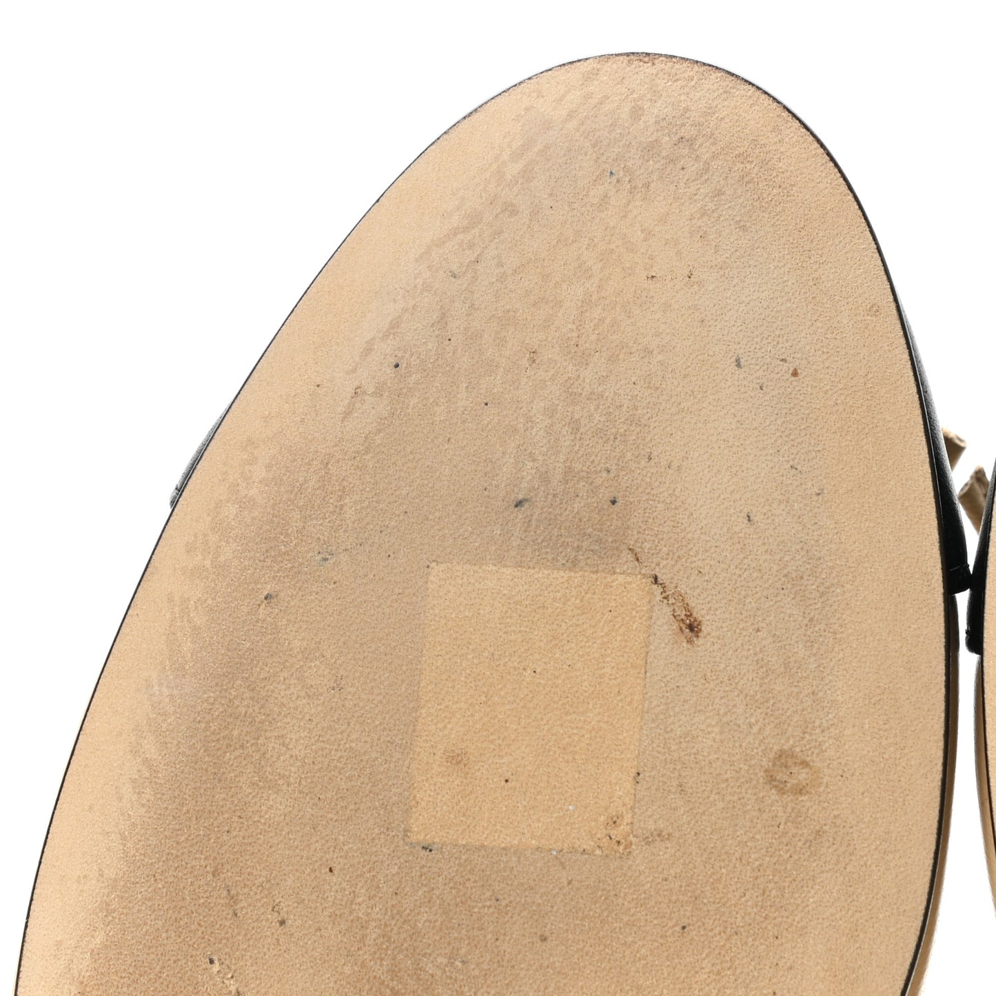 Lambskin Cap Toe CC Ballerina Flats 36.5 Beige Black