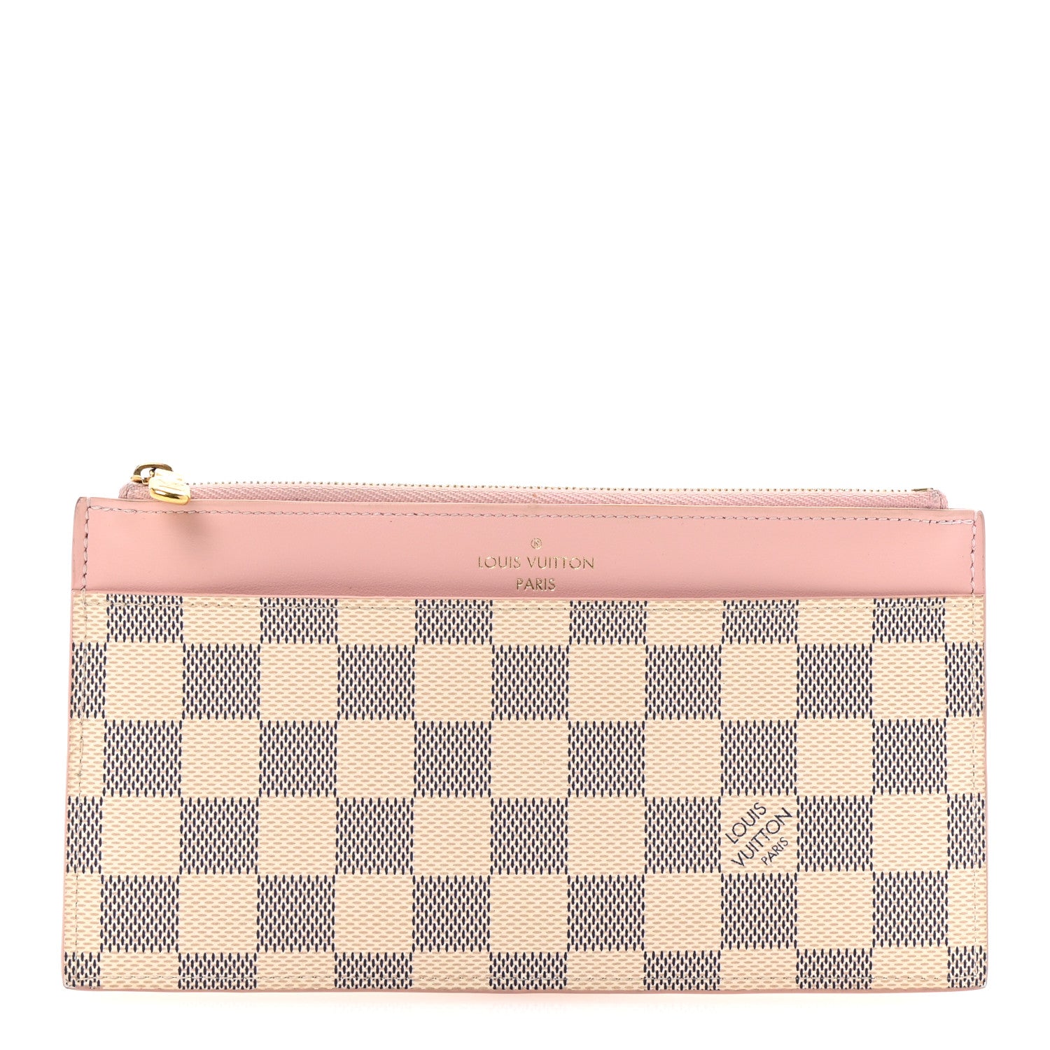 Louis Vuitton Damier Azur Slim Purse Rose Ballerine 1 of 6