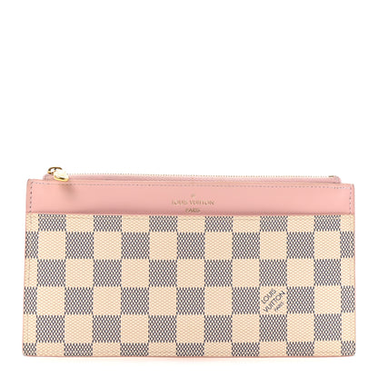 Louis Vuitton Damier Azur Slim Purse Rose Ballerine 1 of 6