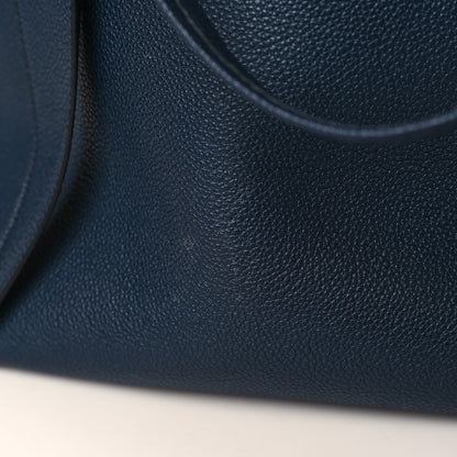 Celine Soft Grained Calfskin Small Belt Cabas Phantom Navy 10 of 11