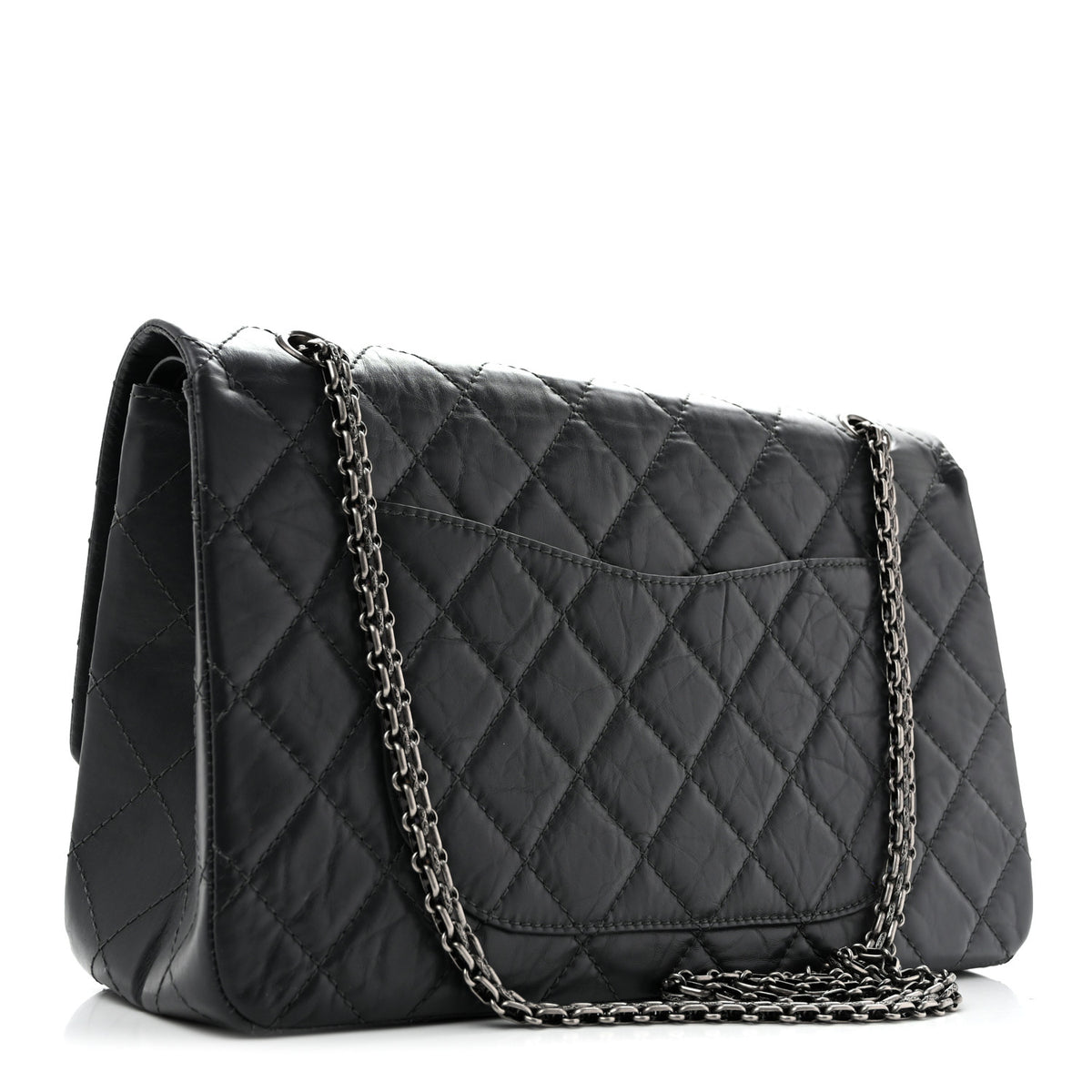 Chanel Aged Calfskin Quilted 2.55 Reissue 227 Flap Dark Grey 3 of 12