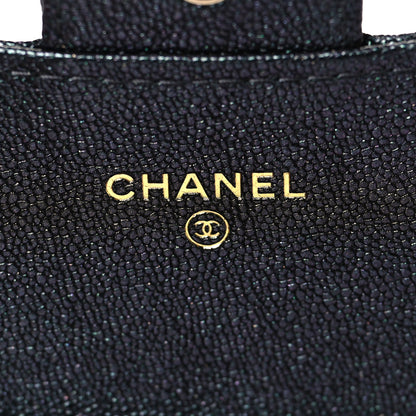 Chanel Iridescent Caviar Quilted Large Gusset Flap Wallet Black 6 of 9
