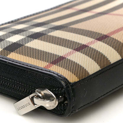 Burberry House Check Large Ziggy Zip Around Wallet Black 8 of 15