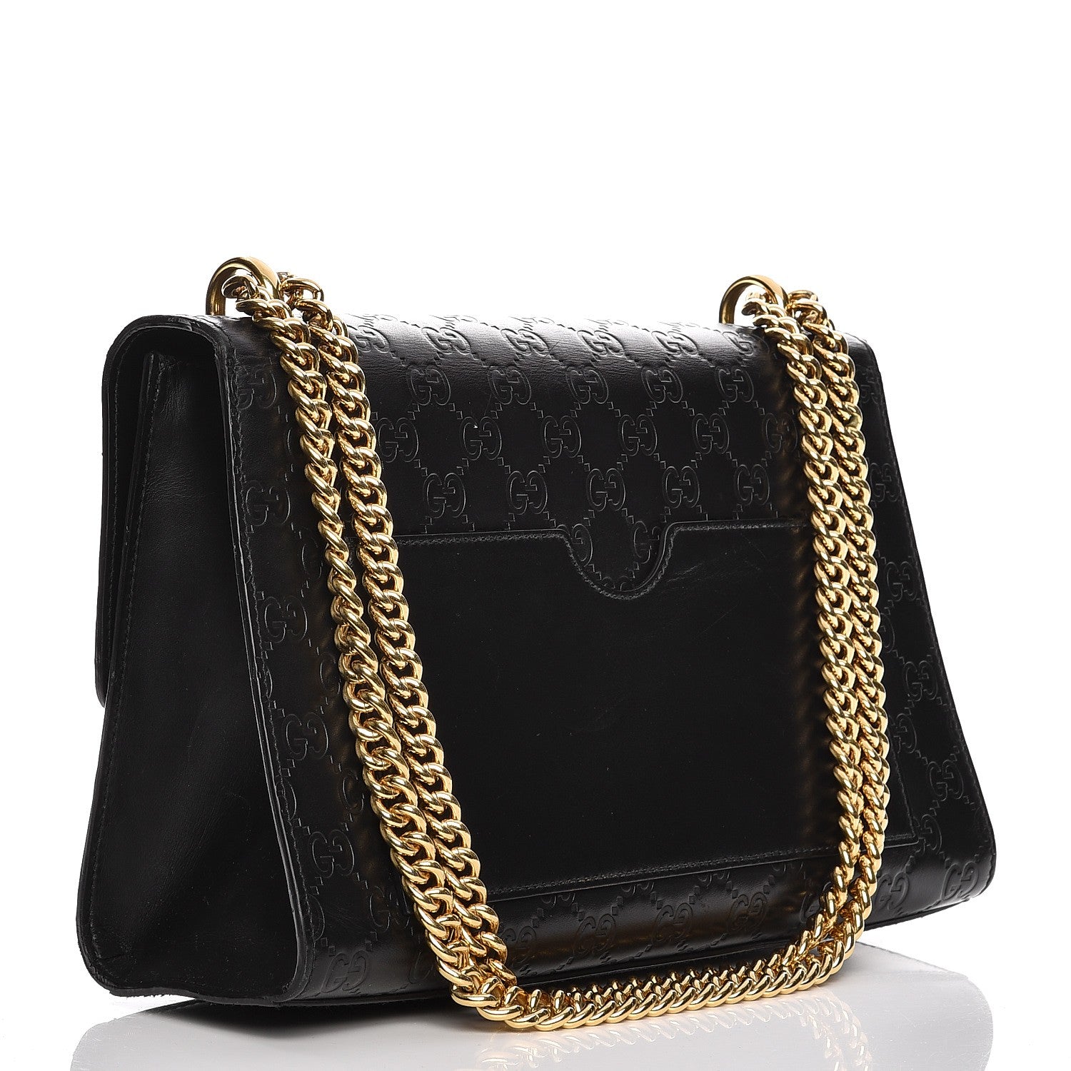 Gucci Guccissima Medium Padlock Shoulder Bag Black 3 of 20