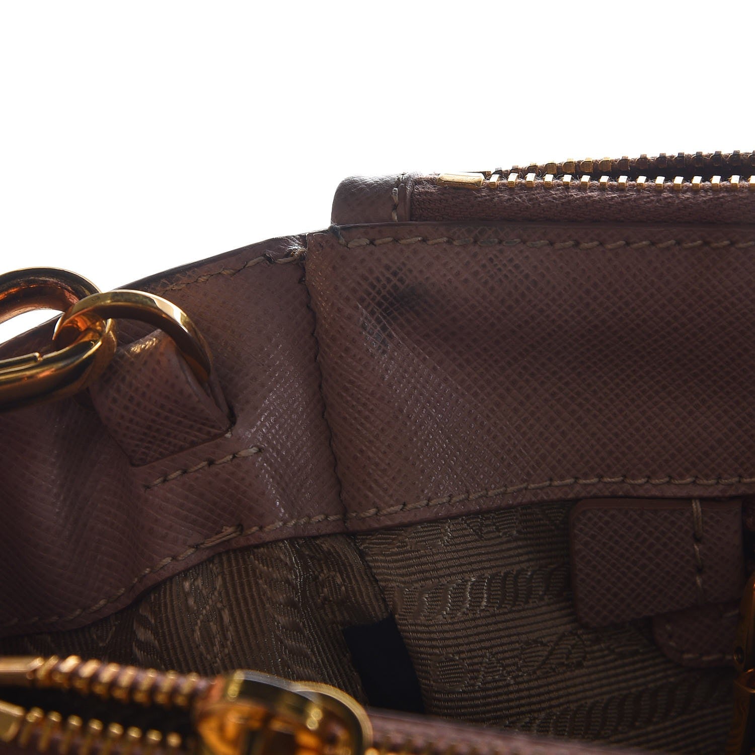 Prada Saffiano Small Galleria Double Zip Tote Cammeo 9 of 15