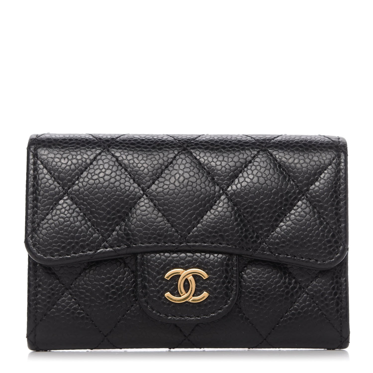 Chanel Caviar Quilted Flap Card Holder Black 1 of 9