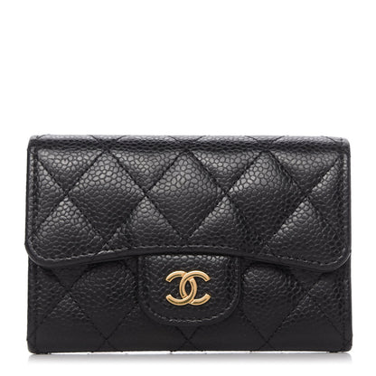 Chanel Caviar Quilted Flap Card Holder Black 1 of 9