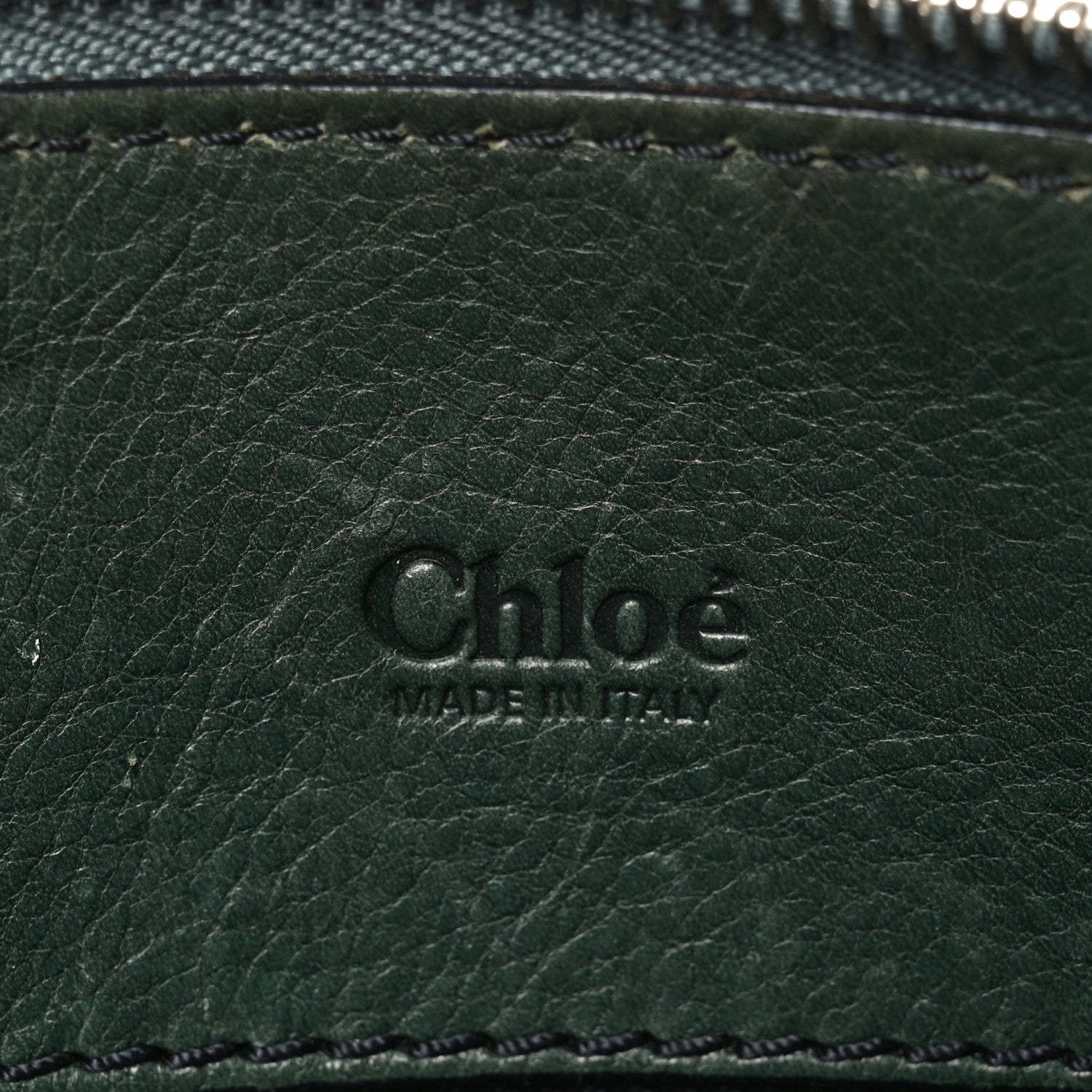 Chloe Shiny Tanned Calfskin Edith Satchel Deep Khaki 6 of 10