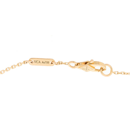 Van Cleef & Arpels 18K Rose Gold Carnelian Sweet Alhambra Heart Bracelet 4 of 4