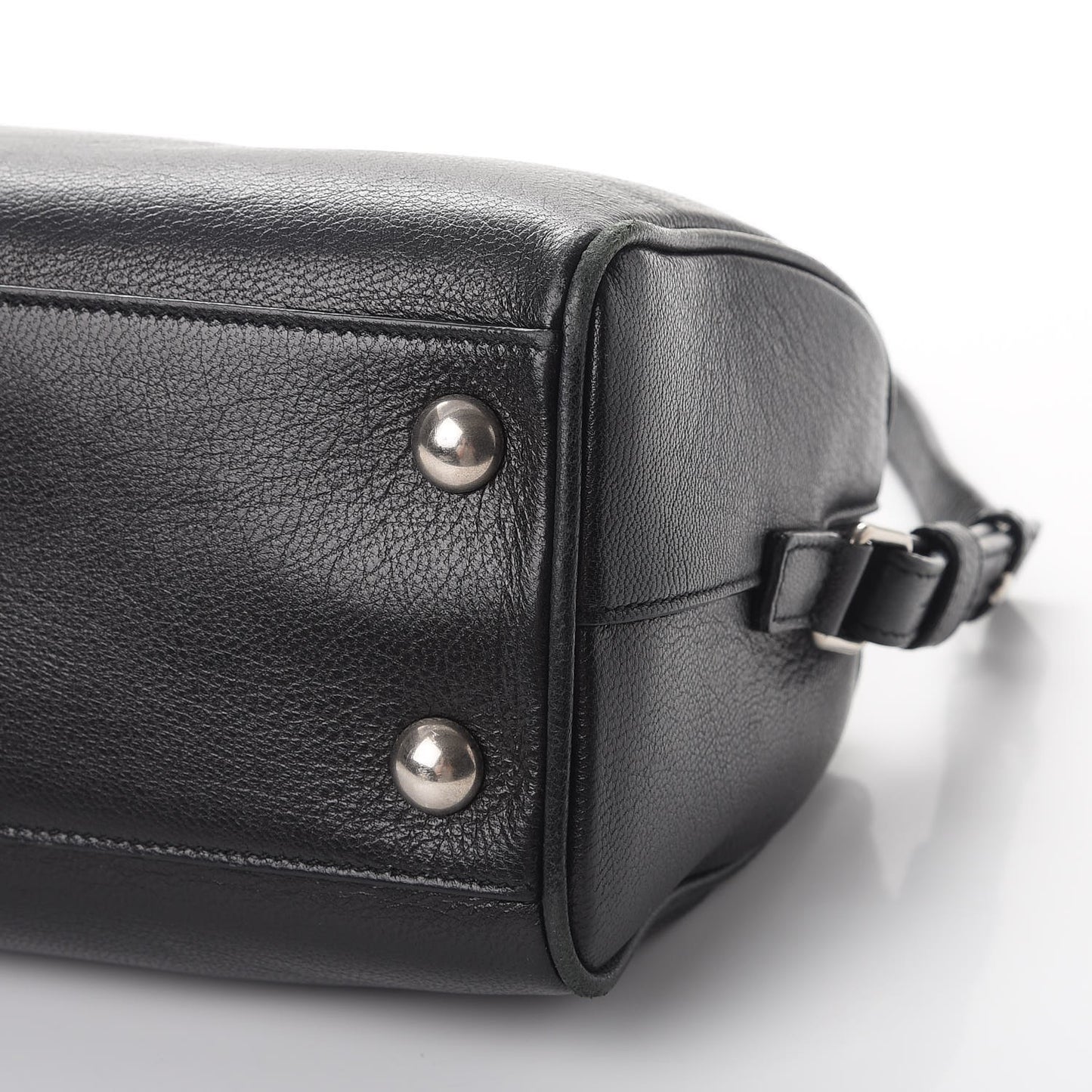 Goatskin Embellished Classic Baby Duffle Black
