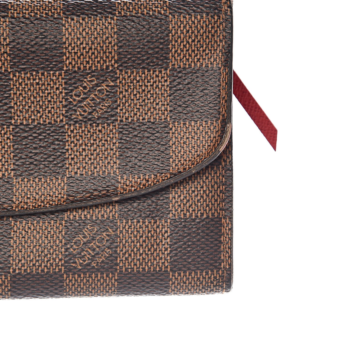 Louis Vuitton Damier Ebene Emilie Wallet Red 9 of 11