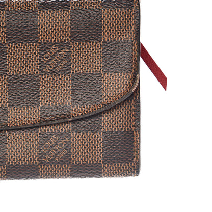 Louis Vuitton Damier Ebene Emilie Wallet Red 9 of 11