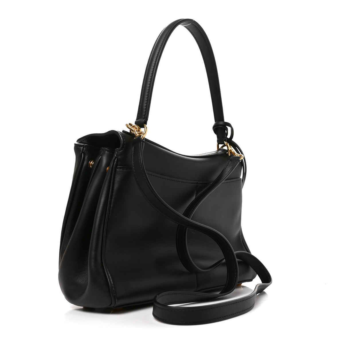 Balenciaga Natural Smooth Calfskin Medium Rodeo Top Handle Handbag Black 3 of 10