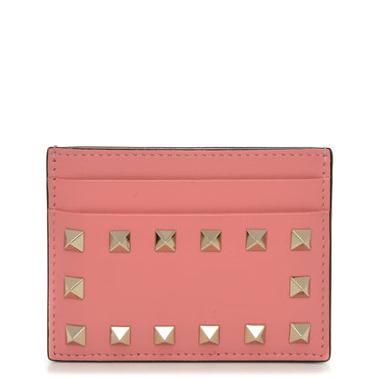 Valentino Garavani Vitello Rockstud Card Holder Paradise Rose 1 of 7