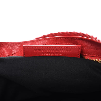 Balenciaga Chevre Gold Metallic Edge Hardware City Rouge Grenade 8 of 11