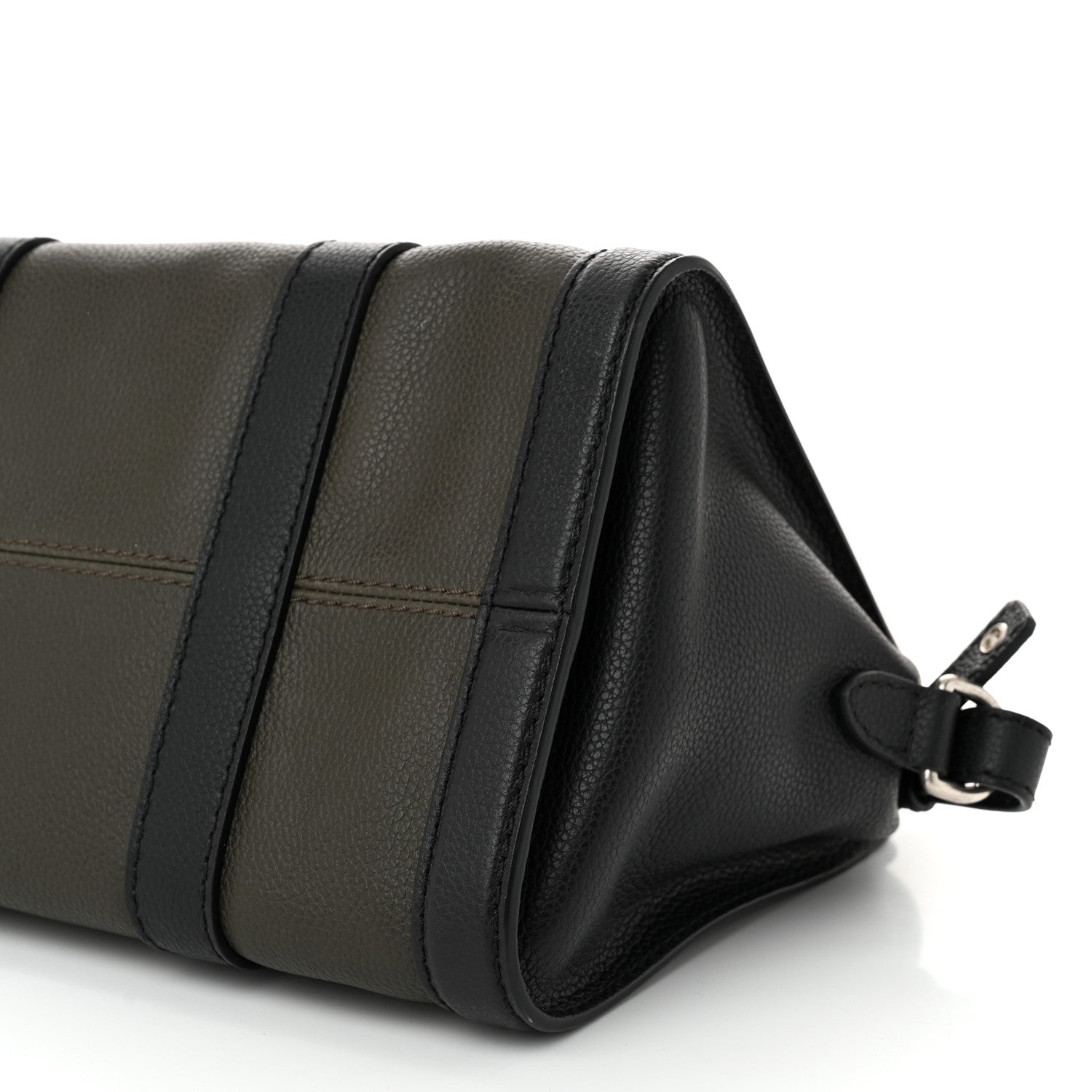 Alexander McQueen Pebbled Calfskin Small Skull Padlock Zip Around Tote Military Green Black 10 of 10