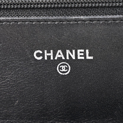 Chanel Glazed Calfskin Boy Wallet On Chain WOC Black 6 of 14