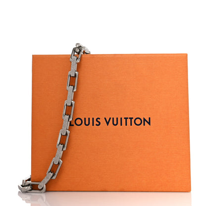 Louis Vuitton Monogram Chain Necklace Silver 5 of 5